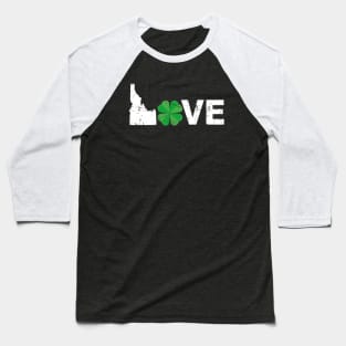I Love Idaho | Boise Potato | St. Patrick's Day Shamrock Baseball T-Shirt